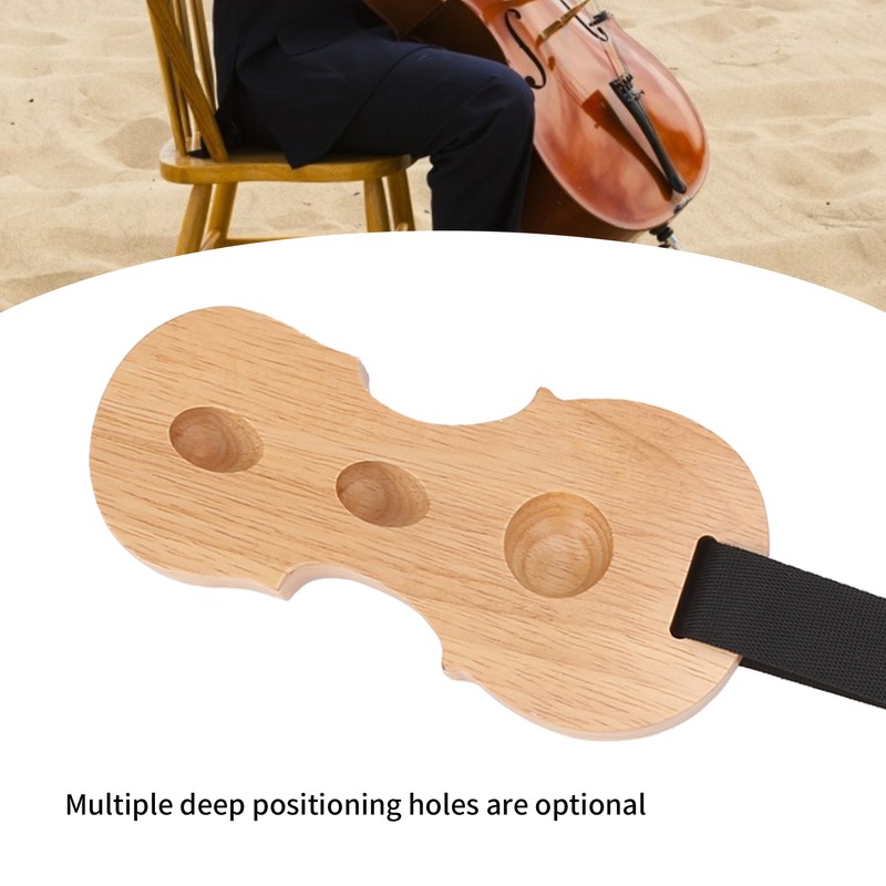 Cello AntiSlip Strap ORing Holder Wood Fixing Plate Musical Instrument