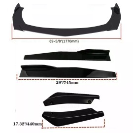 Unbranded For Subaru Impreza Front Rear Bumper Lip Spoiler Splitter Body Kit Side Skirt