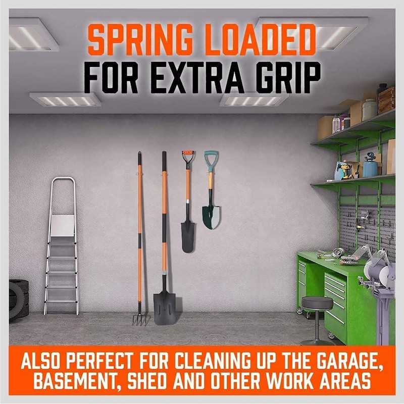 HORUSDY 10 Pack Spring Grip Mop and Broom Holder, Garden