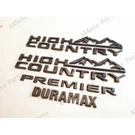 GM Auto 4PCS Tahoe Suburban Matte Black Fender High Country Premier Duramax Emblem