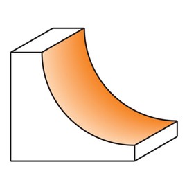 CMT 837.850.11 Cove Bit, 1/2-Inch Shank, 1/2-Inch Radius, Carbide-Tipped