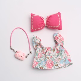17 cm Doll Outfit Set – 3 Summer Dresses with Matching Bags & Hair Clips – Fashion Accessories for 6.7″ Dolls (Clothing Only)