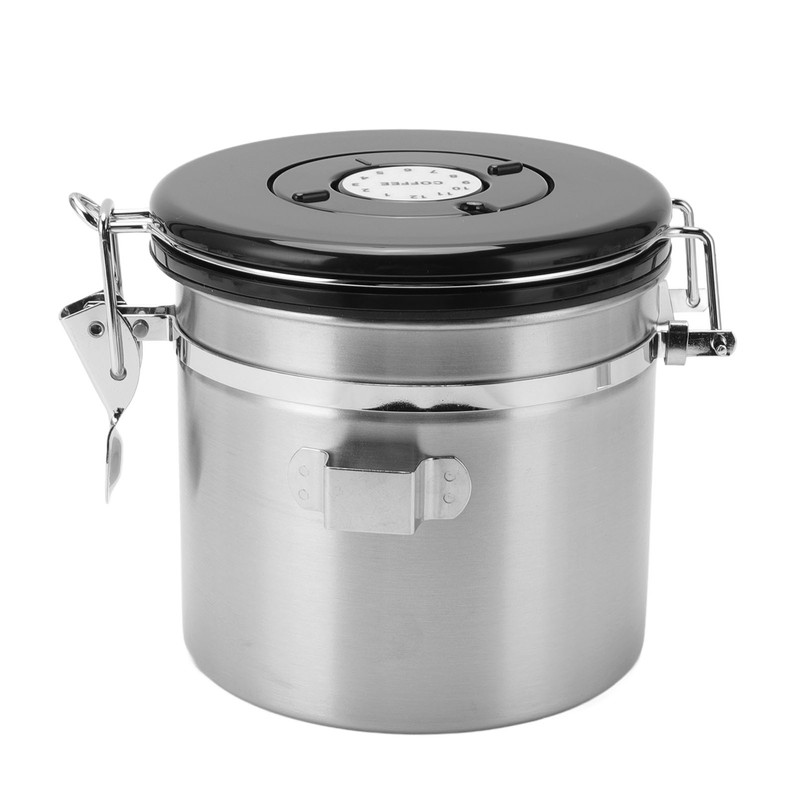 Coffee Bean Storage Stainless Steel Airtight Container Coffee with 30ml