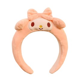 Lynlyullinger Women's Plush Headband for Face Washing, Cute My Melody & Kuromi & Duffy Bear, Character Design, Hair Ornament, Perfect for Bathing, Makeup, Washing Face, Removing Makeup, Amusement Parks, etc