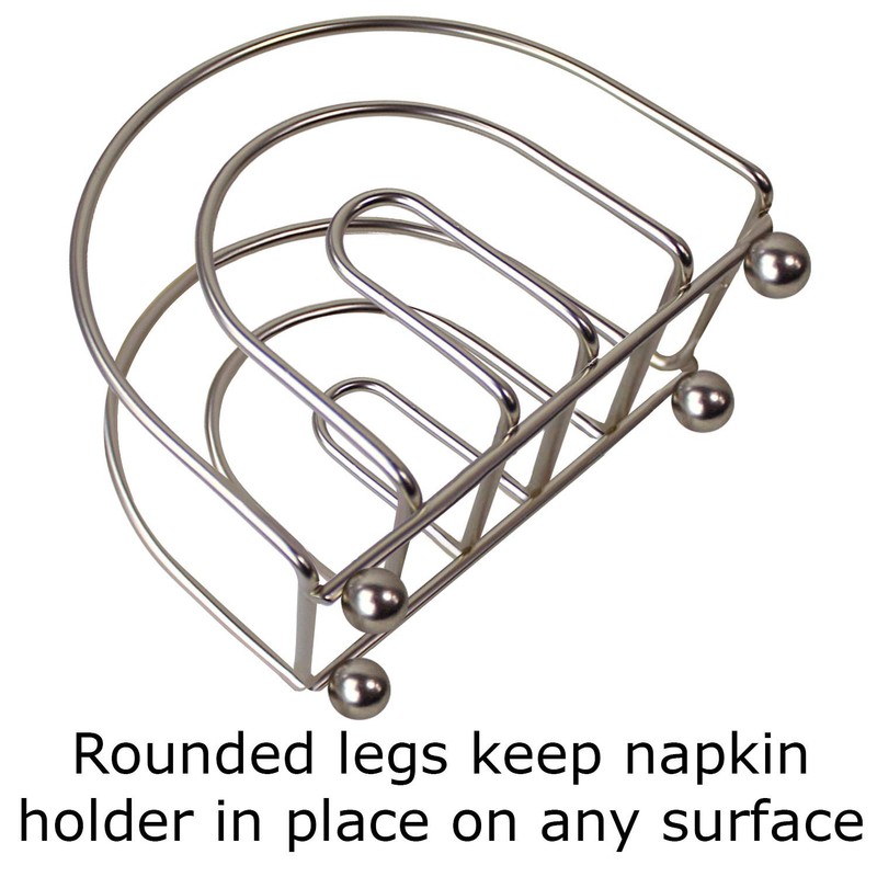 Blue Donuts Satin Nickel Arc Collection Napkin Holder – Napkin