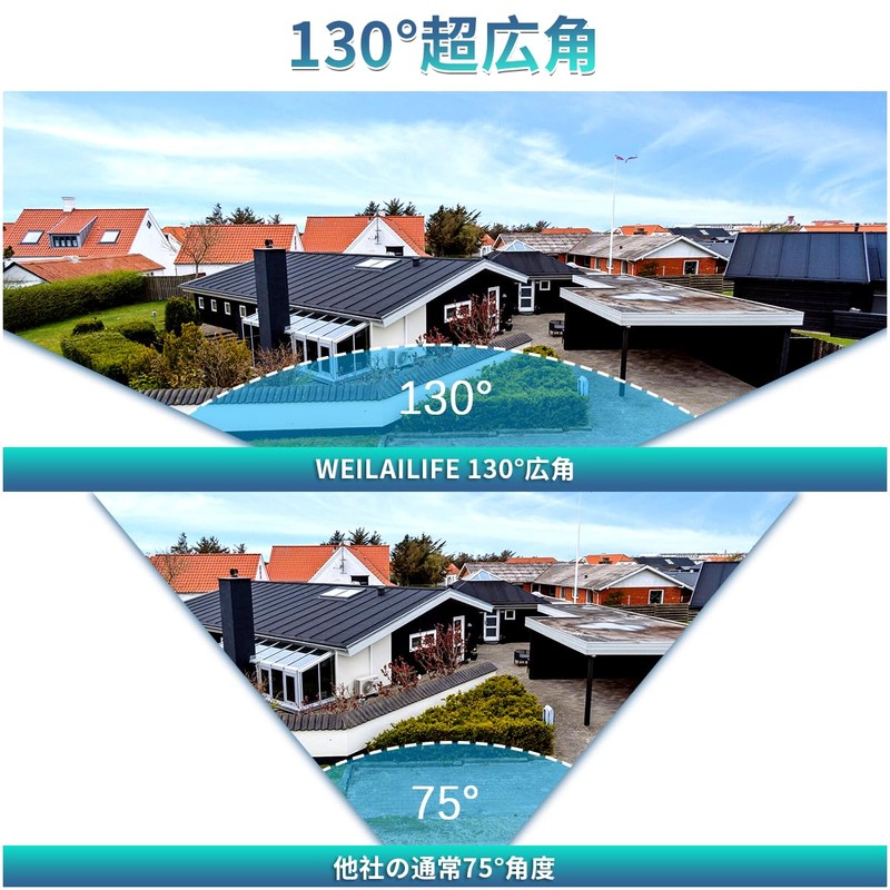 [8 Megapixels, Two-way Calling, 130° Ultra Wide Angle] Security Camera,