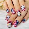 BFY 4th of July Press on Nails Medium Square Fake