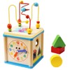 Early Educational Wooden Bead Maze Shape Sorter Activity Cube Gifts