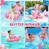 Rotatingpals 2 Pack Mermaid Swimming Rings Inflatable Mermaid Tail Pool