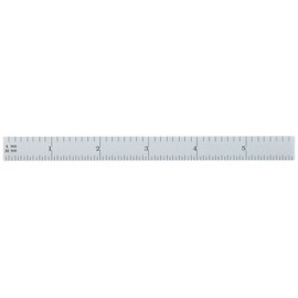 Brown & Sharpe 599-323-604 Chrome Finish Tempered Steel Rule, 6" Length
