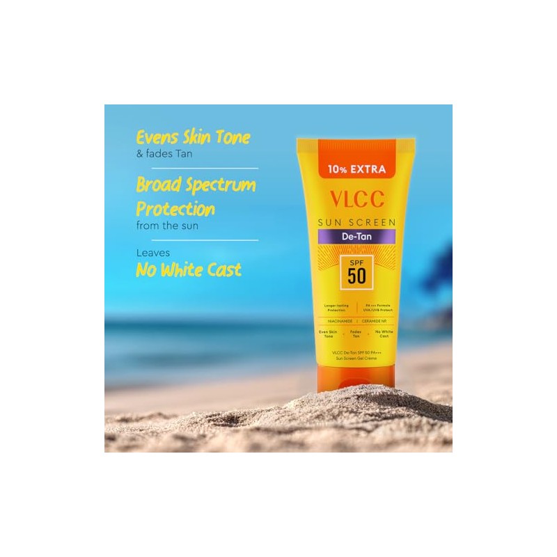 VLCC De Tan SPF 50 Sunscreen Gel Creme, 100g