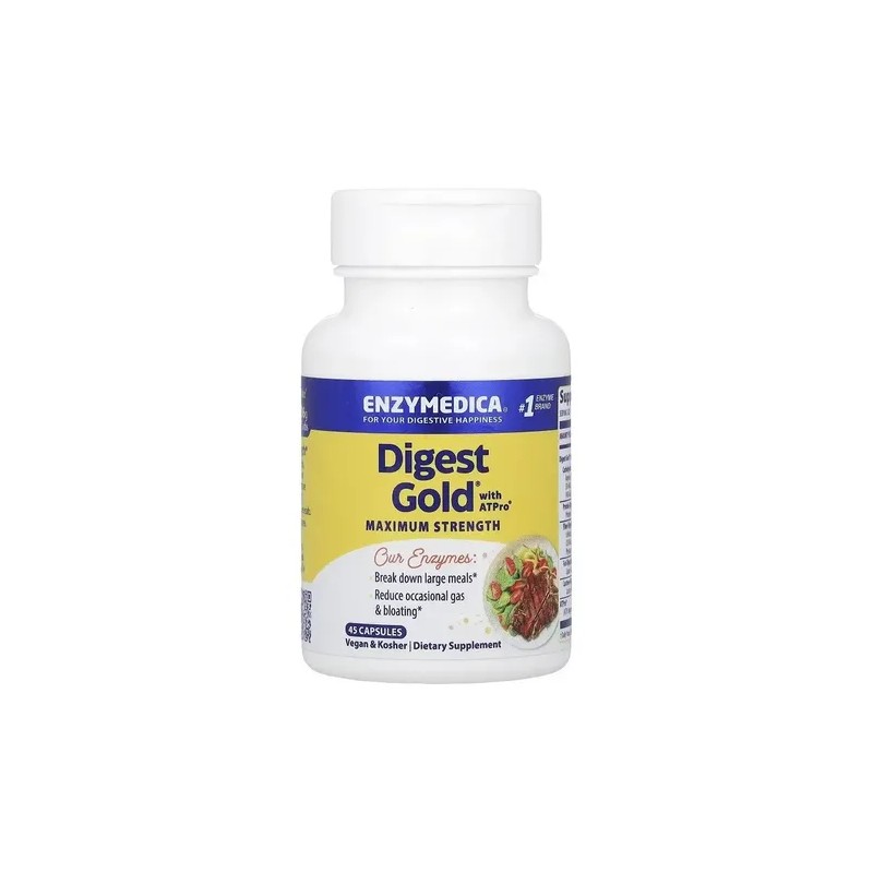 Enzymedica Digest Goldtm Con Atpro® 45 Cápsulas Sabor Sin Sabor