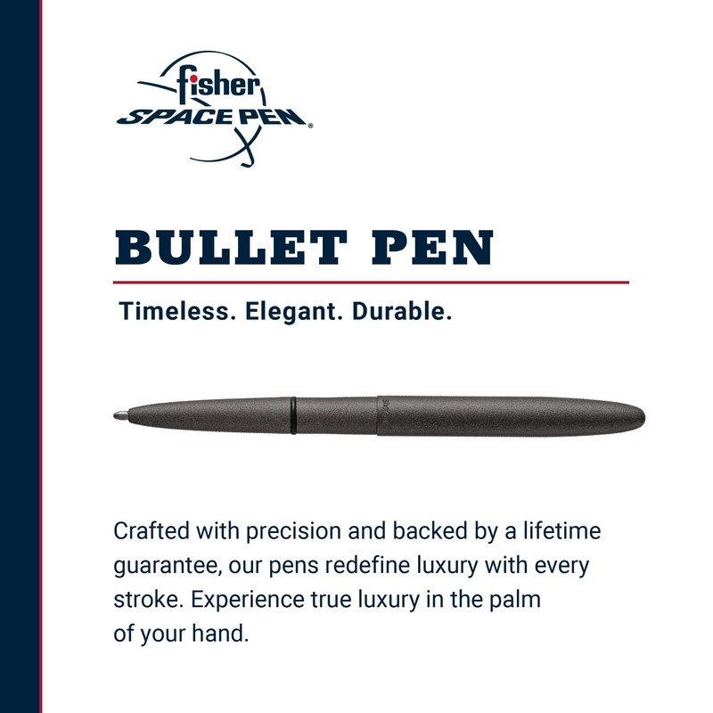 FISHER FISHER Space Pen Bullet Pen, Ballpoint, Tungsten, Cerakote Finish,
