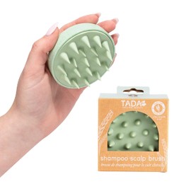 TADA BEAUTY Scalp Massager Hair Shampoo Brush Shower Scalp Scrubber l Hair Scalp Scrubber Head Massager for Stress Relax Hair Growth (Soft Green)