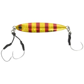 Palms Metal Jig Slow Brat Cast Slim 2.8 inches (70 mm) 1.1 oz (30 g) Zebra Red Gold MG-556 SCS-30 Lure