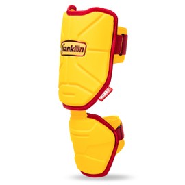 Franklin Sports Baseball Elbow Guard - PRT Series Adult Baseball + Softball Shield for Batting - Protective Elbow + Forearm Pad - Right + Left Hand Hitters - Yellow/Red - One Size - Adult