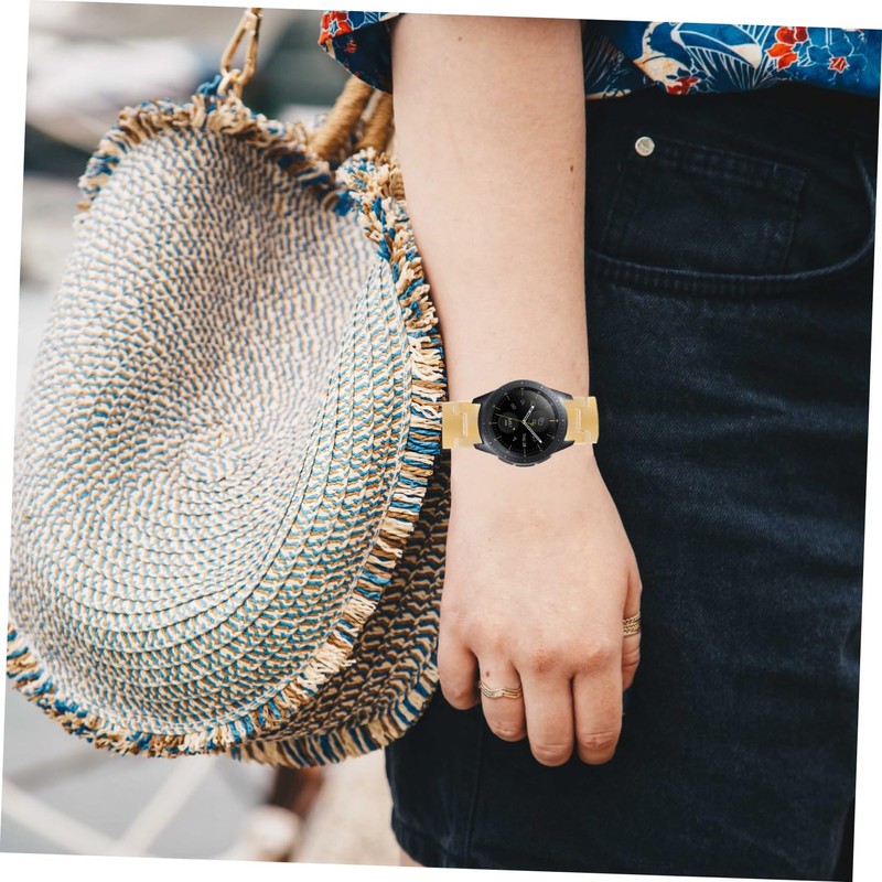 Mikinona Resin Band Watch Band Decorative Smartwatch Strap for Business