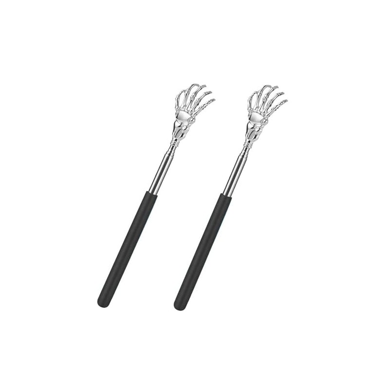 2 PCS Back Scratcher Extendable, Stainless Steel Back Scratcher for