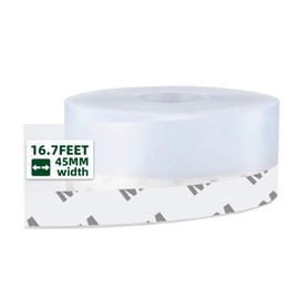 Weather Stripping (45mm Width),16.7 FT Window Sealing Strip,Weather Sealing, Weatherproof Soundproof for Garage Door Window Bathroom Shower Glass Gaps,Silicone Sealing Self-Adhesive