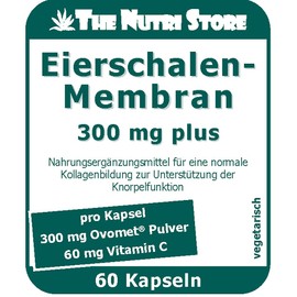 Egg Shell Membrane 300 mg Plus Capsules Pack of 60 - Dietary Supplement for Normal Collagen Formation to Support Cartilage Function