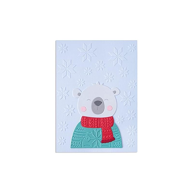 Sizzix Christmas Thinlits Die Set & Embossing Folder Cozy Bear