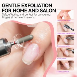 Gelike EC Cuticle Remover Cream Softener - Pomegranate Infused Prep for Polish - Prepares Nail Bed for Gel/Acrylic Application - Strengthens Brittle Nails with Shea Butter