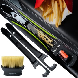 Car Seat Gap Filler Organizer with Bonus Interior Cleaning Brush- Universal in Between Seat Catcher for Cars,Trucks,SUV- Car Seat Gap Plug Storage Slot- Custom Seat Gapster- Car Seat Gap Filler Strip