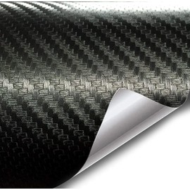 Black 3D Carbon Fiber Vinyl Wrap Roll with VViViD XPO Air Release Technology - 1ft x 5ft