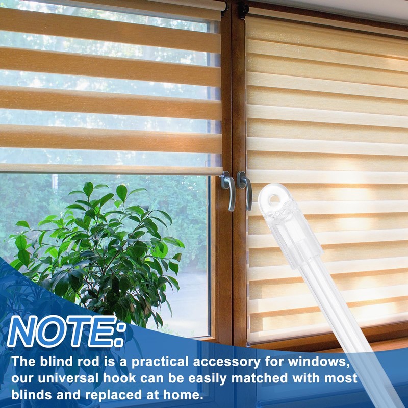 uxcell Blind Wand Replacement, 1Pcs 12" Long Plastic Blind Tilt