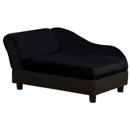 Modern Pet Sofa Bed For Small Dogs Black Color 3 Foam Cushion Hidden Storage Indoor Use Rectangle Shape All SeasonsColor: Black Color