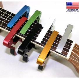 TIKA Guitar Capo for Acoustic & Electric – Quick-Change Clamp for Fretted Strings - Red