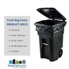 Plasticplace 95-96 Gallon Trash Bags │ 2.0 Mil │ Black