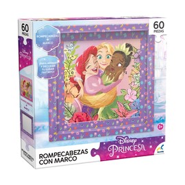 Novelty Rompecabezas Infantil Princesas con Marco De 60 Piezas