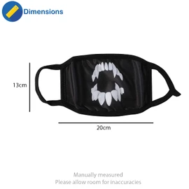Komonee Adults Face Mask Washable Reusable Trendy Dustproof Scary Teeth Cloth Mouth Cover Covering For Boys Girls Outdoors Indoors Childrens School Protection