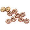 10 pcs Fancy Rhinestones Sewing Metal Shank Buttons for Coats