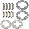 Caltric 2 Front Rear Brake Disc Rotor W/ Pads for