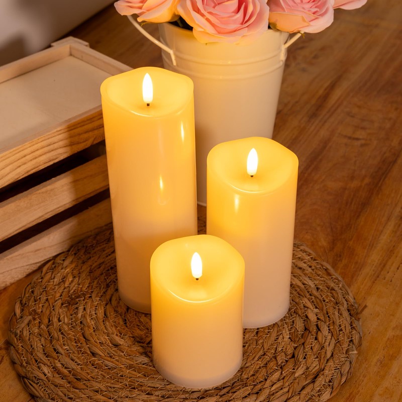 Outdoor Flameless Candles with Remote Timer - Waterproof Realistic Flickering