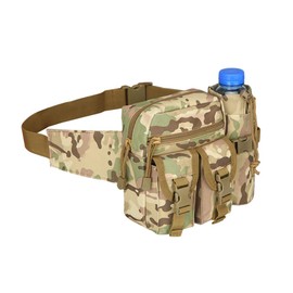 Tactical Waist Bag Military Fanny Pack,Waterproof Utility Belt with Water Bottle Holder,Suitable for Hiking&Mountaineering&Camping&Riding&Fishing&shooting, Camouflage CP, one_size