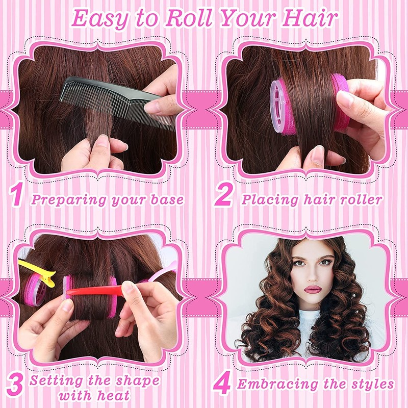 Teogneot Curler Set Hair Rollers 6 mm, 48 mm and