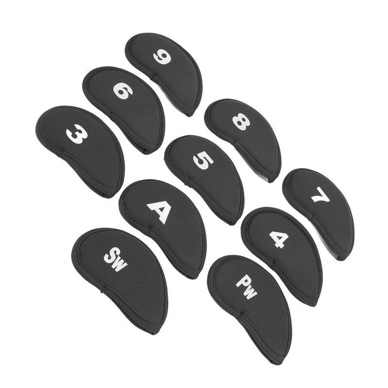 10Pcs Golf Iron Covers Set Clear Numbers Soft Protective Golf