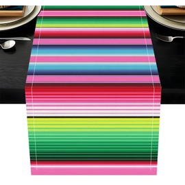 BENNERTEE Mexican Table Runner for Party, Dia De Los Muertos Decorations, Fiesta Party Cinco De Mayo Decorations, Day of The Dead, 71 x 13 inches