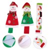CORHAD Fridge Door Handle Protectors 3pcs Christmas Decor Snowman Pattern