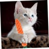 GANAZONO 4Pcs Cotton Rope Carrot Chew for Cats Durable Teeth