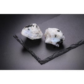 JOVIVI Moonstone,2pc 1.57"-2.17" Large Raw Moonstone Crystals Stones,Natural Healing Crystals Gemstones Rock Rough Stone for Crystal Lovers Reiki Spiritual Gifts