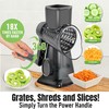 EDEFISY Cheese Grater Hand Crank Rotary Cheese Grater with Handle,3-in-1