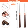 2 PCS Wood Handle Awl Tool, Leather Awl Punch Tool