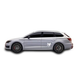 Finest Folia Skull Sticker Car Boat Motorcycle Caravan Decor K071 (White Gloss, 30 cm x 20 cm)