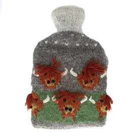 Pachamama Herd of Highland Cows Hot Water Bottle