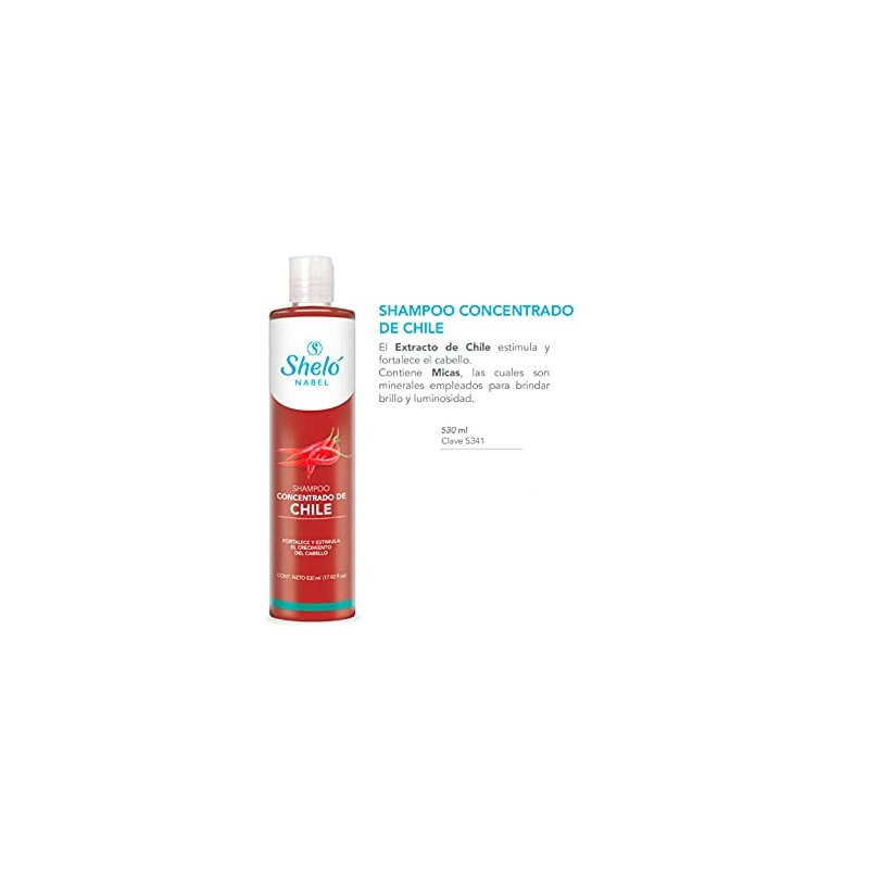 Shampoo Concentrado De Chile 530ml Estimula Y Fortalece El Cabello