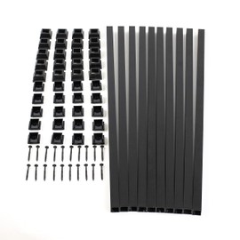 Titan Snap 'n Lock Baluster Kits - Square - Alum Smooth - Black - 25"